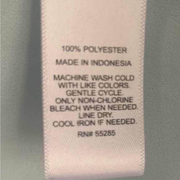 SZ L Express Light Blue Long Sleeve Blouse - Picture 6 of 6